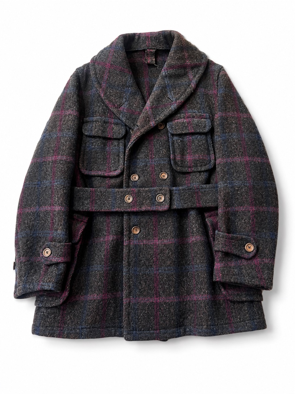 💎1920S–1930S VINTAGE RARE CARSS MACKINAW WOOL PLAID HUNTING COAT CANADA